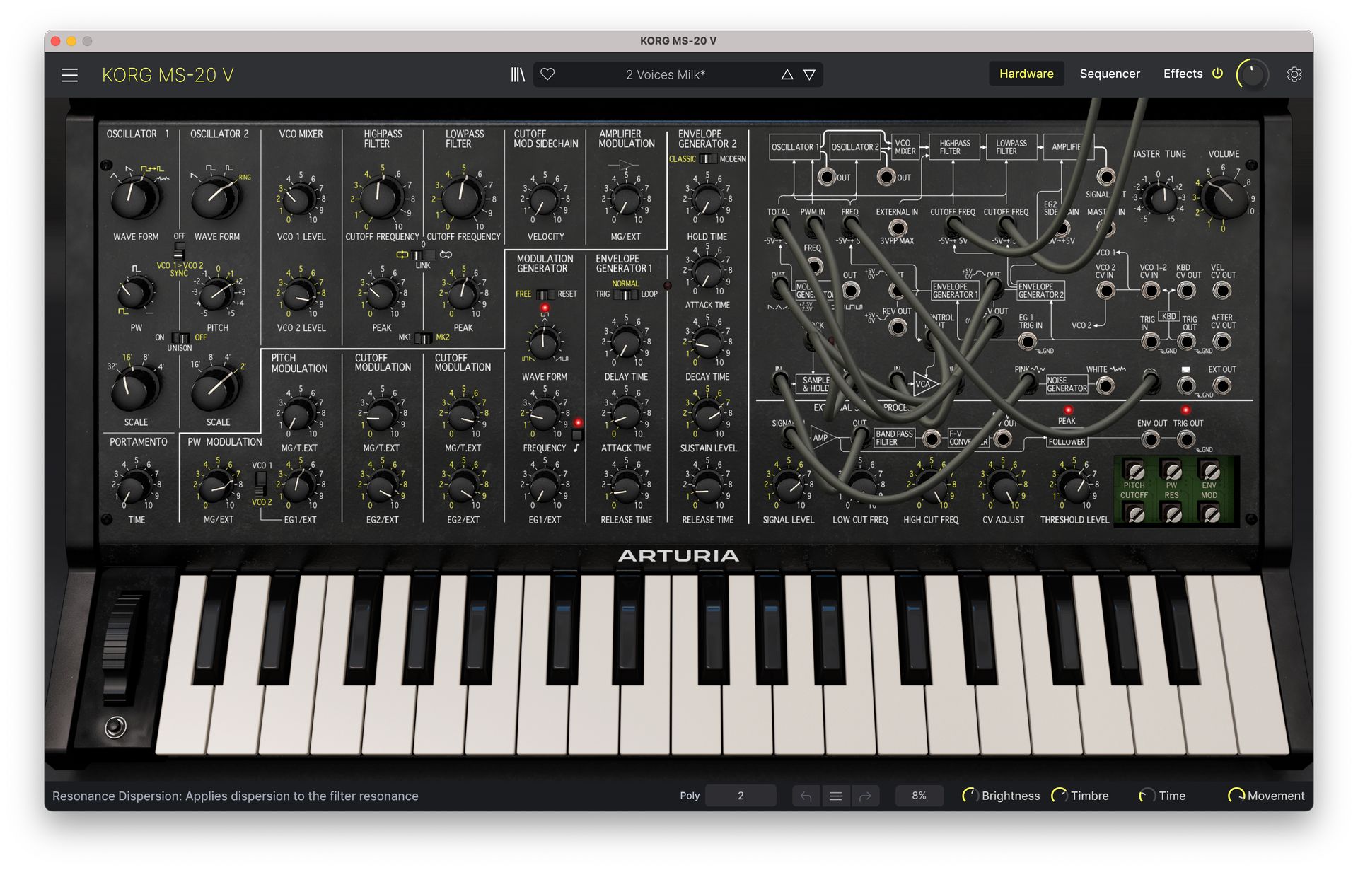 Arturia - KORG MS-20 V - KORG MS-20 V Arturia - KORG MS-20 V - KORG MS-20 V
