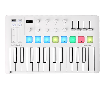 Arturia MiniLab 3 Alpine White | 人気MIDIキーボード